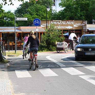 Niebezpieczna cieka rowerowa