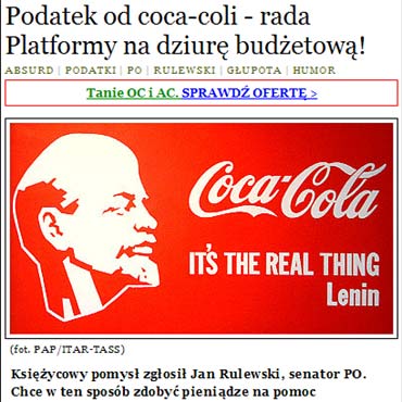 Podatek od coca-coli - rada Platformy na dziur budetow!