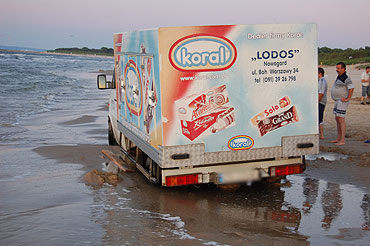 Lody w piasku