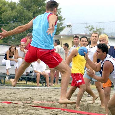 Beachhandball na  winoujskiej play.