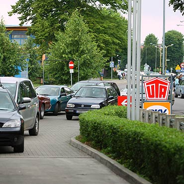 Bd protestowa na stacji benzynowej