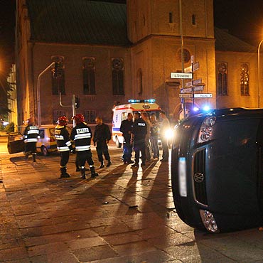 Wypadek w centrum miasta. Sze osb w szpitalu