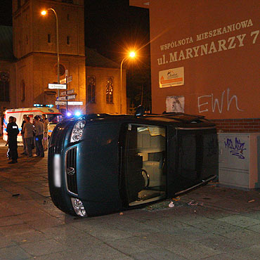 Wypadek w centrum. Wszyscy ranni s ju w domach