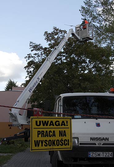 Przycili drzewa na Piastowskiej 