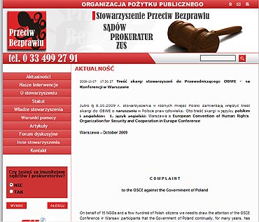 Tre skargi stowarzysze do Przewodniczcego OBWE - na Konferencji w Warszawie