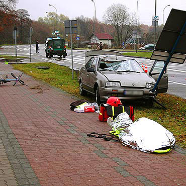 Rowerzysta zgin na ulicy Woliskiej