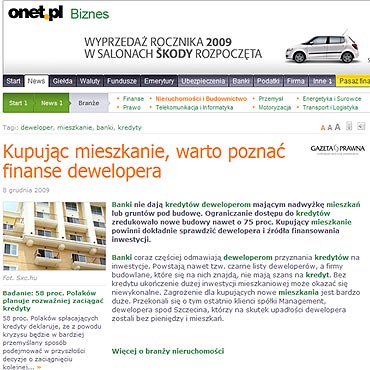 Kupujc mieszkanie, warto pozna finanse dewelopera