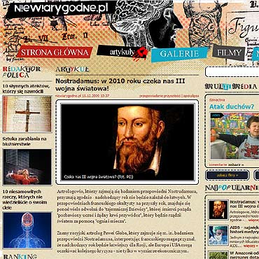 Nostradamus: w 2010 roku czeka nas III wojna wiatowa!