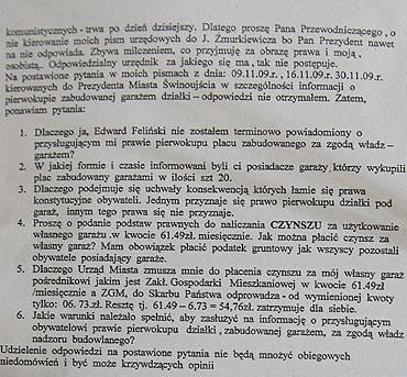 Mieszkaniec skarży się na prezydenta