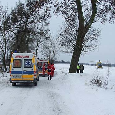 Wypadek autobusu szkolnego