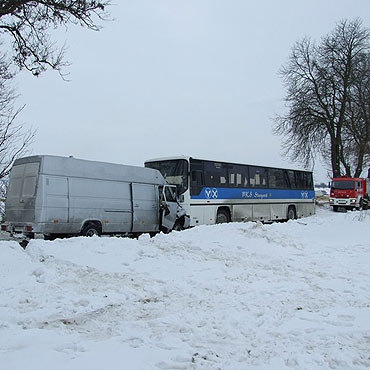 Wypadek autobusu szkolnego