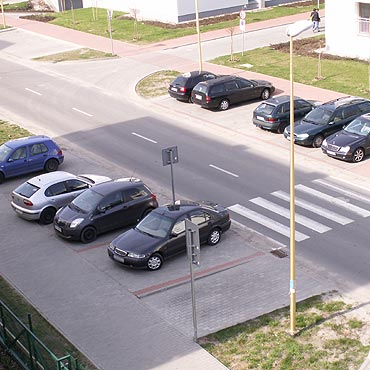 Zaparkowa przy przejciu dla pieszych 
