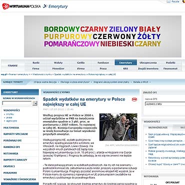 Spadek wydatkw na emerytury w Polsce najwikszy w caej UE