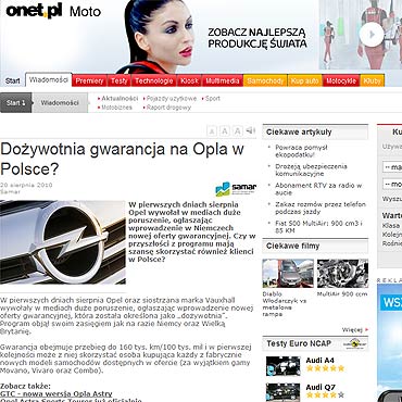 Opel wprowadzi doywotni gwarancj na swoje samochody