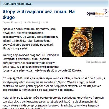 Stopy w Szwajcarii bez zmian. Na dugo