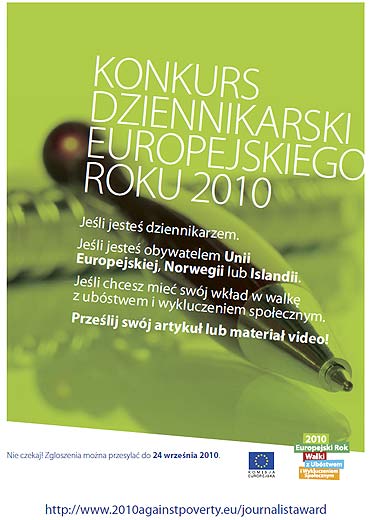 24 wrzenia br. upywa kocowy termin nadsyania zgosze do Konkursu Dziennikarskiego Europejskiego