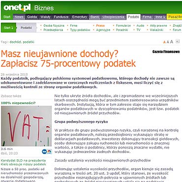 Masz nieujawnione dochody? Zapacisz 75-procentowy podatek