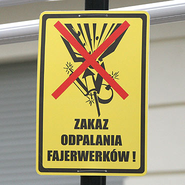 Zakaz odpalania fajerwerkw i petard