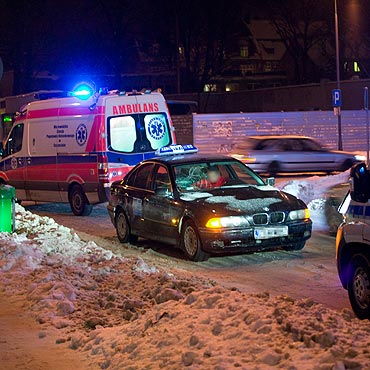 Potrci pieszego na pasach. Nie wyhamowa na liskiej Pisudskiego