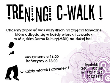 Bd uczyli taca C-walk