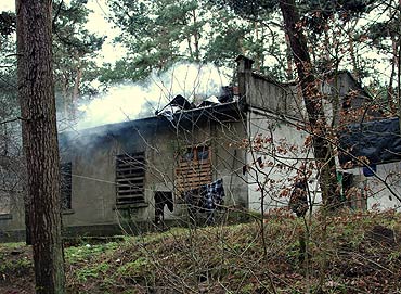 Poar na Karsiborskiej. W bunkrach byli ludzie