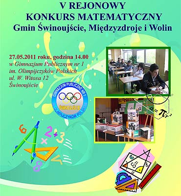 GP nr 1 zaprasza na V Rejonowy Konkurs Matematyczny 