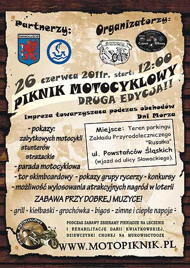 Przyjdcie na Motopiknik. Wszyscy pomoemy Darii!