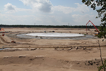 Fundamenty pod zbiorniki terminalu LNG