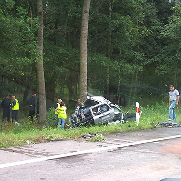 Babigoszcz: miertelny wypadek na drodze nad morze