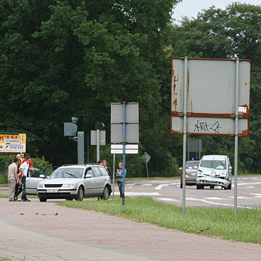 Nie zauway i uderzy. Pasaerka z urazem krgosupa w szpitalu