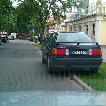 Turyci parkuj na trawnikach 