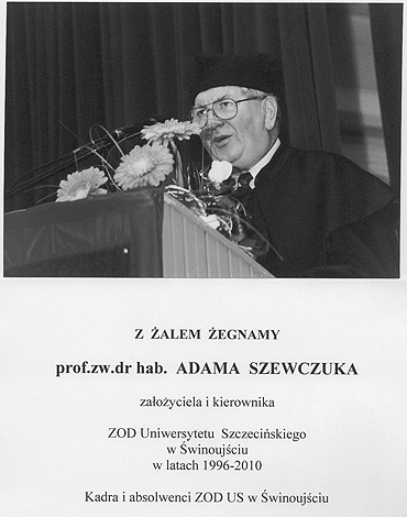 Odszed prof.zw.dr hab. Adam Szewczuk