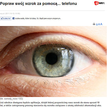 Popraw swj wzrok za pomoc... telefonu