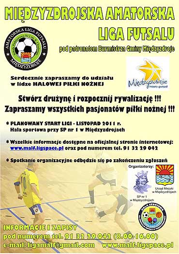 Zapisy do Midzyzdrojskiej Amatorskiej Lidze Futsal-u