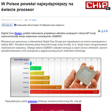 W Polsce powsta najwydajniejszy na wiecie procesor