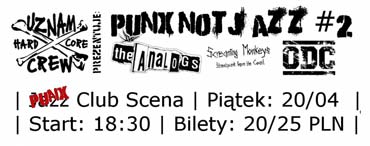 Zapraszamy na koncert z cyklu PUNX NOT JAZZ