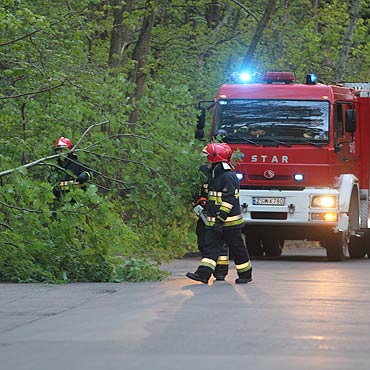 Drzewo blokowao przejazd. Pomogli straacy