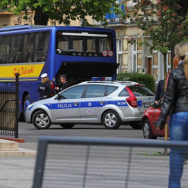 Popsu si autokar. Zablokowa przejazd ul. Pisudskiego