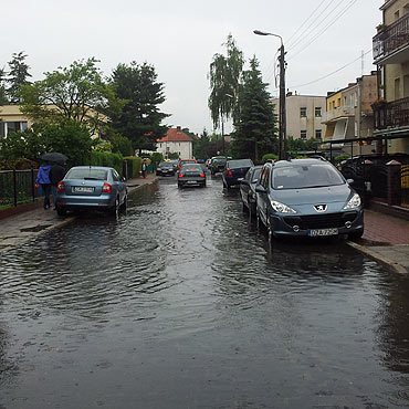 Ulica Gaczyskiego jak rzeka