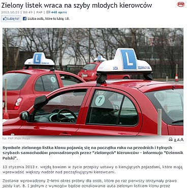 Zielony listek wraca na szyby wieo upieczonych kierowcw - ju w styczniu