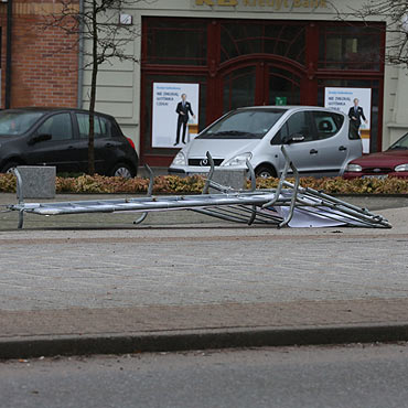 Sztorm na Batyku, wichura w miecie