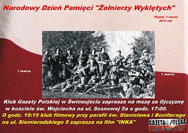 Narodowy Dzie „onierzy Wykltych” w winoujciu