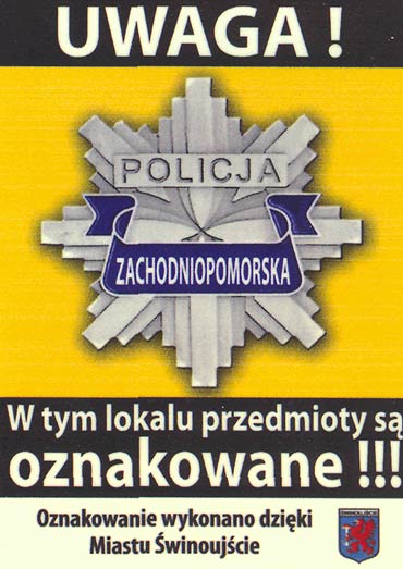 Policja bdzie znakowa wartociowe przedmioty... w domach i hotelach
