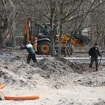 Prace zgodnie z planem. Park przy ul. Malczewskiego powstanie do czerwca