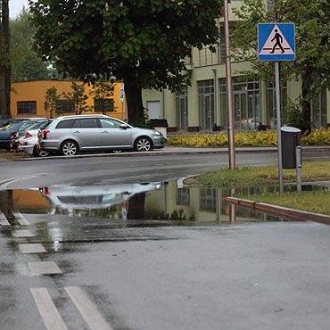 Ulewa zapchaa studzienk