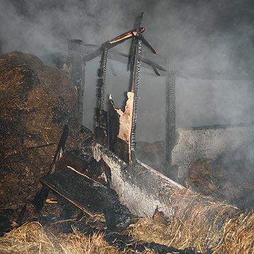 Nocny poar stajni. Uratowano wszystkie konie
