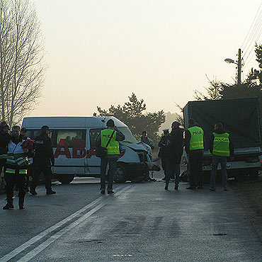 Zderzenie dwch busw w Wysokiej Kamieskiej. S ranni