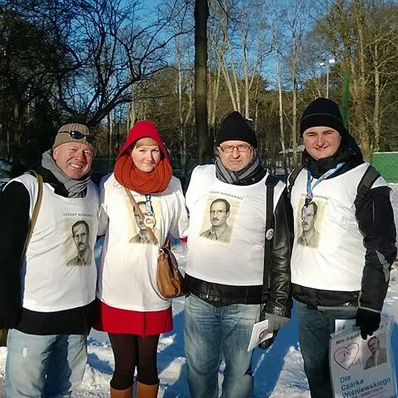 Podziękowania za udział w akcji dla Cezarego Wiśniewskiego
