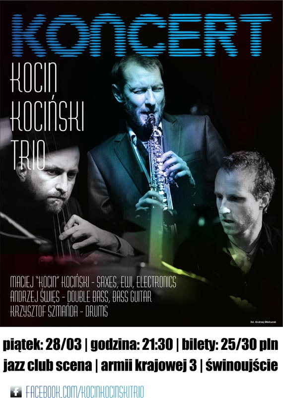 Kocin Kociski Trio koncert w Jazz Club Scena