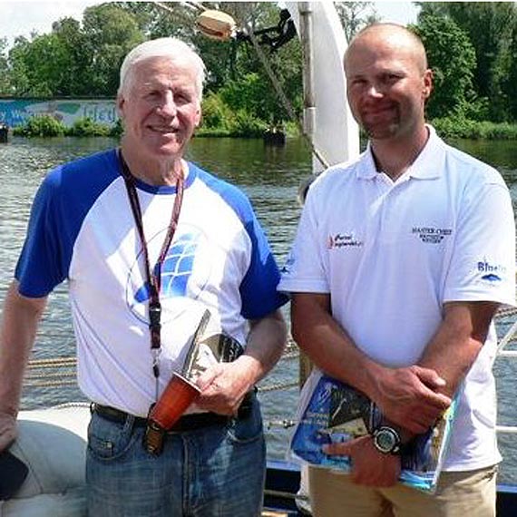 Kapitan Krzysztof Baranowski na S/Y "Polonez" w Baltic Polonez Cup Race 2014